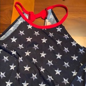 American flag tank top